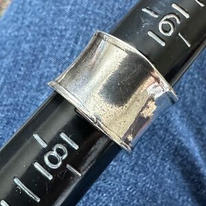 Silpada Sterling Silver Hammered Cuff Ring R0723 size 7